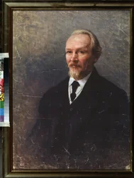 Vaszilij (Vaszilij) Vasziljevics Rozanov (1856-1919) filozófus és író portréja. Ivan Kirillovich Parkhomenko (1870-1940) festménye, olaj, vászon