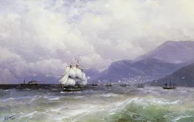 Tengerparti táj Trebizond kiszállításával, 1888