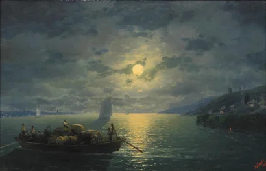 Átkelés a Dnyeper folyón holdfényes éjszakán, 1897
