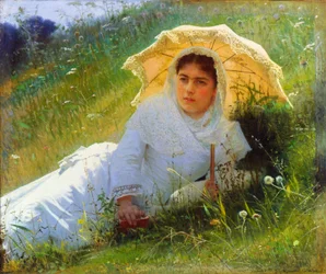 Egy forró nap a fűben. Délben, 1883