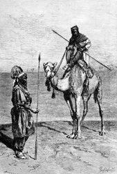 Tuaregek utazáson, Észak-Afrika, 1895.