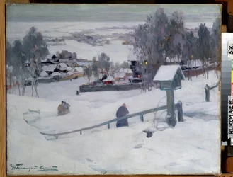 Téli este, 20. század (olaj, vászon)