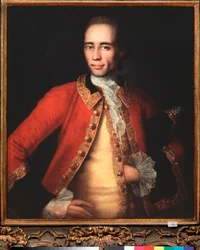 M. Begicsev szerző és fordító portréja – Ivan Jakovlevics Visnyakov (Visnyakov) festménye (1699-1761), olaj, vászon