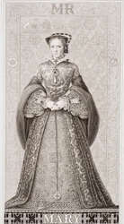 Mária királynő (1516-58) az "Illustrations of English and Scottish History" I. kötetéből.
