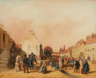 Fisherrow, Musselburgh (ceruza és akvarell)