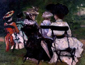 In the Park, 1900 körül (olaj a fedélzeten)