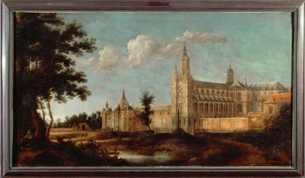 A franciaországi Saint Amand apátság Valenciennes közelében, 1789-ben, a francia forradalom idején elpusztult (olaj, vászon)
