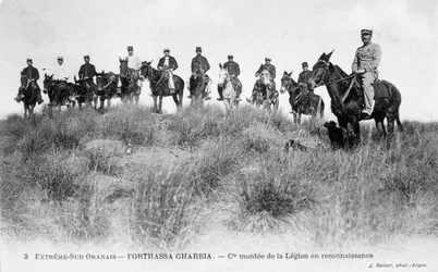 Francia Idegenlégió lovassága, Forthassa Gharbia, Algéria, c1905