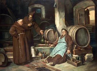 Szerzetesek egy pincében, 1873
