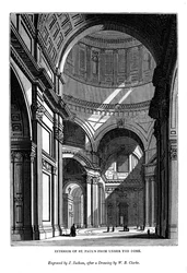Szent Pál belseje a kupola alól, 1843