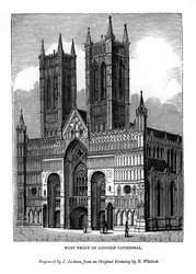 A Lincoln-székesegyház nyugati frontja, 1843