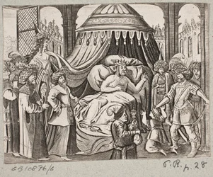 Illusztráció Adam Oleariushoz, „Perzsa Rosenthal, Schich Saadi leleményes költője […]”, Schleswig 1660