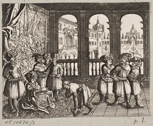 Illusztráció: Adam Olearius: „Perzsa Rosenthal, Schich Saadi zseniális költő […]”, Schleswig 1660