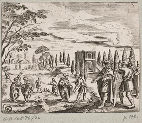 Illusztráció: Adam Olearius: „Perzsa Rosenthal, Schich Saadi zseniális költő […]”, Schleswig 1660