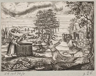 Illusztráció Adam Oleariushoz, „Perzsa Rosenthal, Schich Saadi leleményes költője […]”, Schleswig 1660