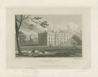 Swynnerton Hall: metszet, nd [c 1821] (nyomtatás)
