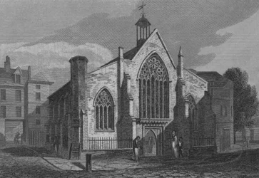 A holland egyház, Austin Friars, London (metszet)