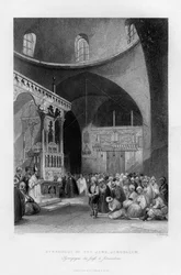 Zsidók zsinagógája, Jeruzsálem, Izrael, 1841.