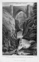 Poul a Phuca vízesés, Wicklow megye, 1829.