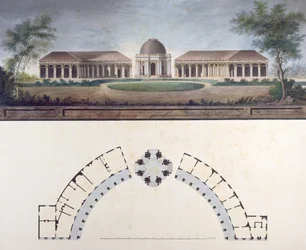 A Nap temploma a Bayreuthi Ermitázsban 1780 körül (wc papíron)