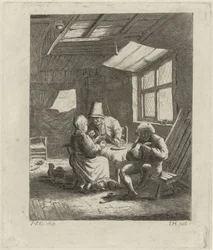 Parasztház belső (első változat)