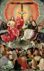 Triptichon központi táblája a Szentháromság-imádattal, 1523 (lásd: 242037, 242038, 242039)