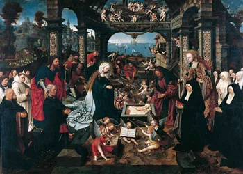 Cornelisz van Oostsanen, Jacob (Jacob Cornelisz van Amsterdam) Krisztus születése (1470-1533 körül). olaj a fára