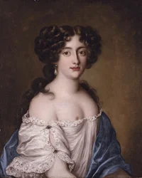 Francia: Portrait de Hortense Mancini, duchesse de Mazarin, comme Aphrodite Hortense Mancini (1646-1699), duchesse de Mazarin, mint Aphrodite portréja.
