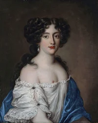 Francia: Portrait de Hortense Mancini, duchesse de Mazarin, comme Aphrodite Hortense Mancini (1646-1699), duchesse de Mazarin, mint Aphrodite portréja.