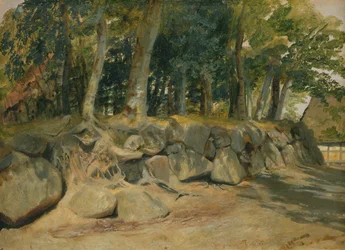 A kőfal Sottorfban, 1839 (olaj, papír, kártya)