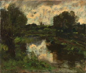 Polder táj egy zivatar után