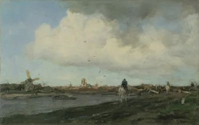 Táj szélmalmokkal, 1890-5