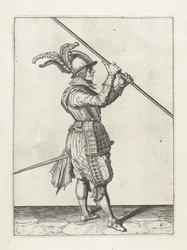 Katona lándzsával, 1600 körül