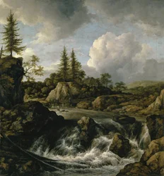 Táj vízeséssel, 1660 körül