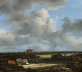 Haarlem kilátása fehérítővel, 1670-75 körül