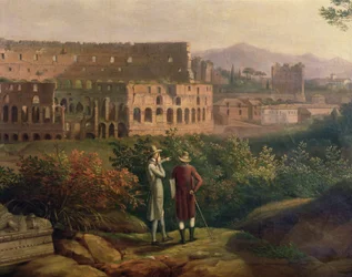 Johann Wolfgang von Goethe (1749-1832) a római Colosseumban, kb. 1790
