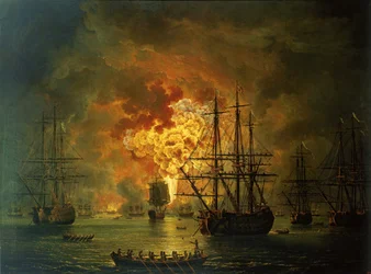 A török flotta pusztulása a çeşmei öbölben, 1772