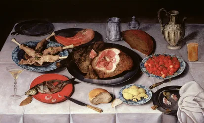 Reggeli hal, sonka és cseresznye, 1614