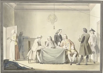 A biztosok gyűlése a Liberale Giftte, vagyis az 50. érem átvételére, 1747. szeptember 12.