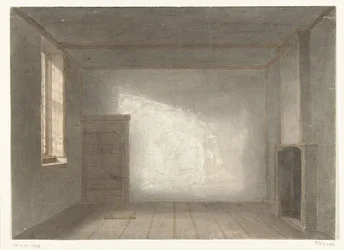 Cornelis de Witt szobája a börtönben, Gevangenpoort, Hága, 1844