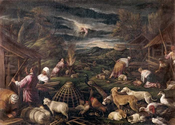 Nem az özönvíz után. Jacopo da Ponte festménye, Jacopo Bassano (1515-1592)