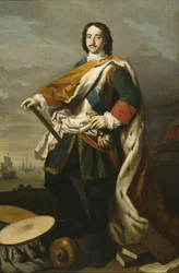 I. Nagy Péter, Oroszország cárja - I. Nagy Péter császár (1672-1725) portréja, Jacopo Amigoni (1675-1752) alkotása. Méretek: 210 x 139 cm. Nationalmuseum Stockholm