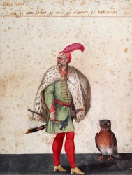 Török katona bagollyal, Jacopo Ligozzi rajza (1547-1627)