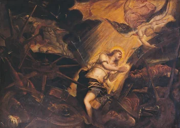 Szent Katalin vértanúsága, Jacopo Robusti, más néven Tintoretto alkotása (1518-1594), Patriarchális Palota, Velence, Olaszország