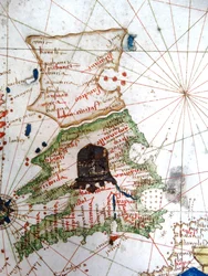 Anglia, Wales és Skócia, Európa reneszánsz térképéről, Jacopo Russo (utána), 1528
