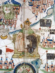Szent-római császár, részlet Európa reneszánsz térképéről, Jacopo Russo