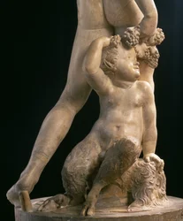 Bacchus, alsó felének részlete, Jacopo Sansovino (1486-1570) szobra (márvány) (lásd még: 79847)