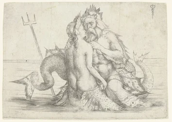 Triton és Nereid ölelkeznek