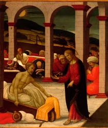 Jacopo del Sellaio (1441-1493) Bethesda medencéje, részlet