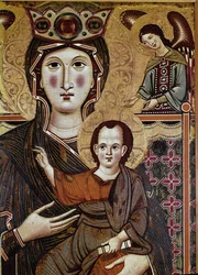 Szűz és gyermek angyallal - Tempera fán, Meliore di Jacopo